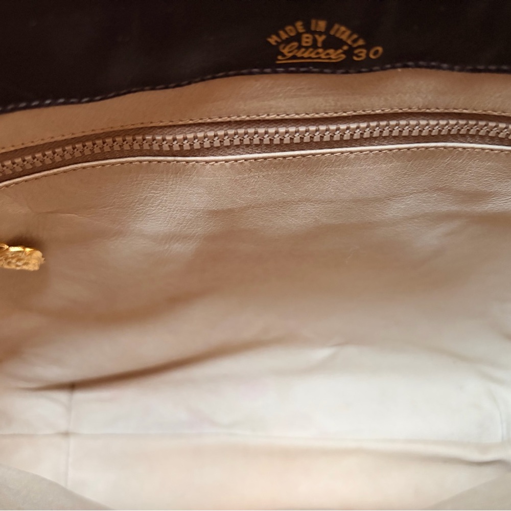 Vintage Gucci Dark Brown Chocolate Suede Shoulder Bag - Picture 7 of 10